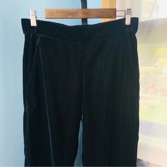 J. Crew Easy Black Velvet Pants - Picture 3 of 6